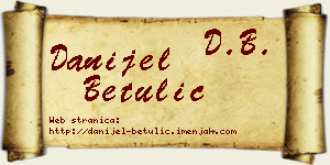 Danijel Betulić vizit kartica